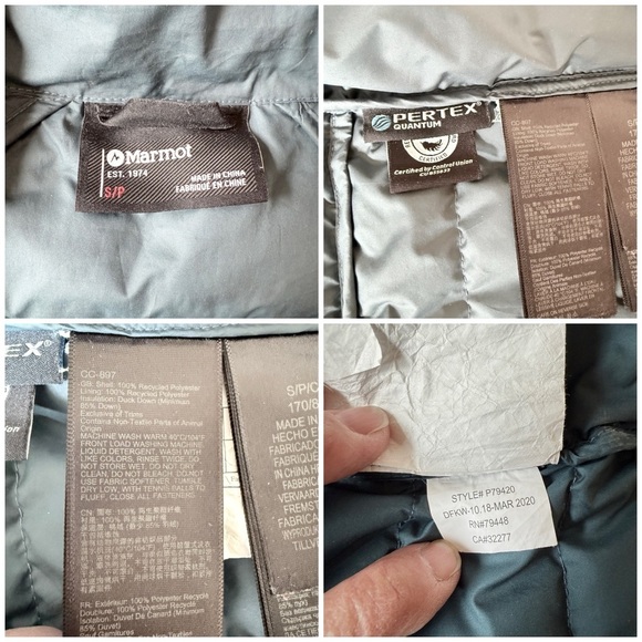 MARMOT DUCK DOWN QUILTED PUFFER VEST MENS SM TEAL ACTIVE OUTDOORS PERFORMANCE - Picture 13 of 13